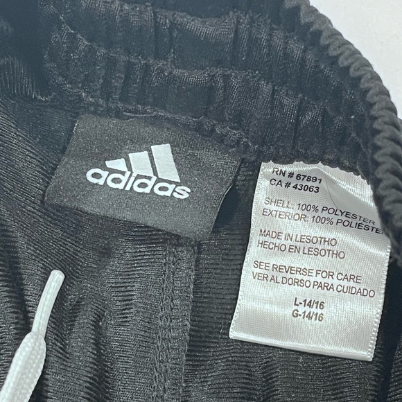 Adidas Black Track Sweatpants Boys L 14/16 - Picture 11 of 16